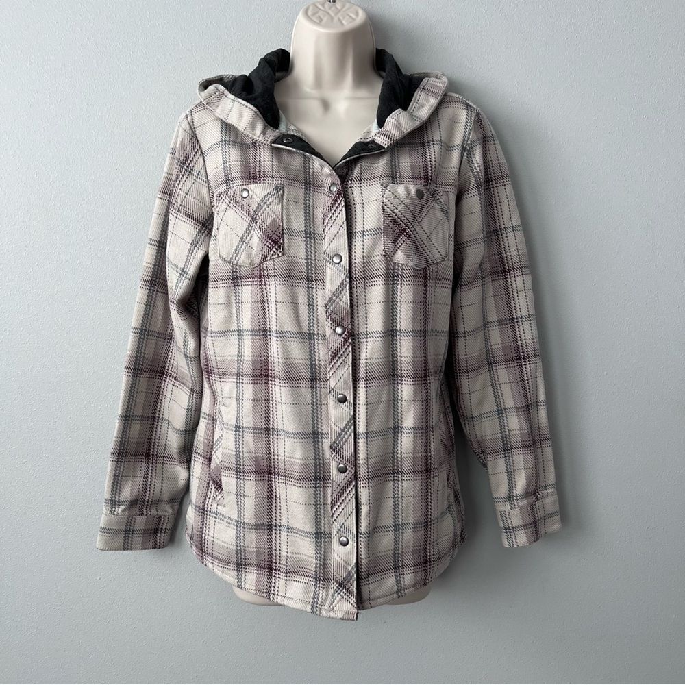 Kuhl Kleo Snap Front Hooded Shacket Size M